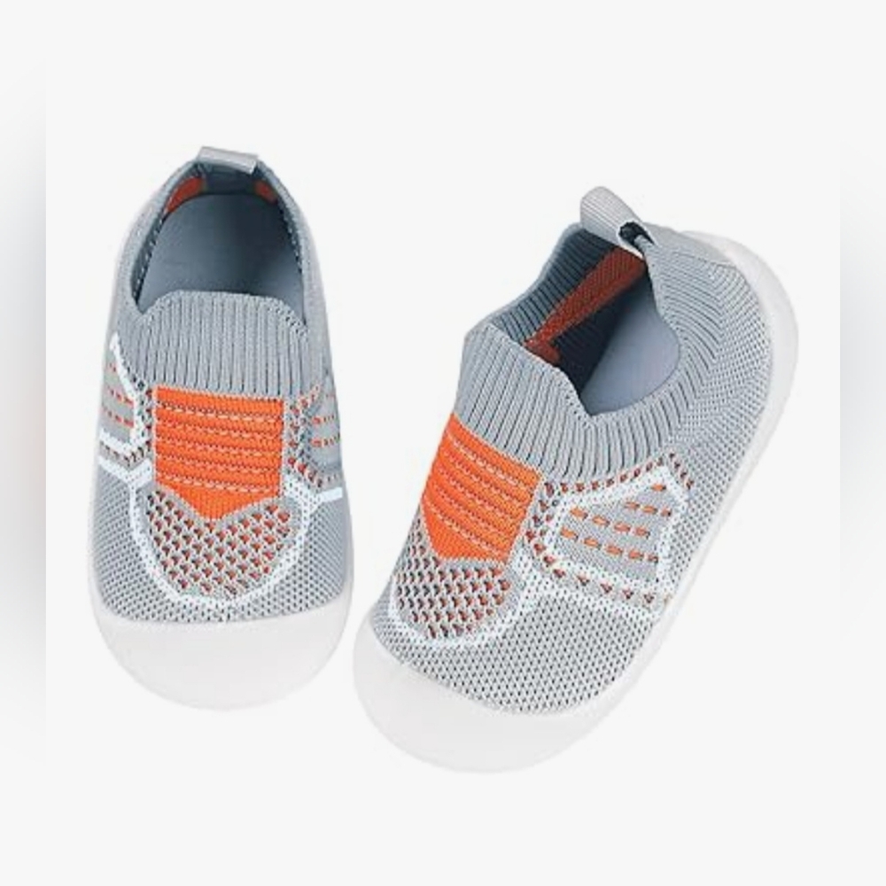 Gray Baby Shoes Infant Slipon Shoes Unisex Walker‎ Non Slip Sole 12-15 mo